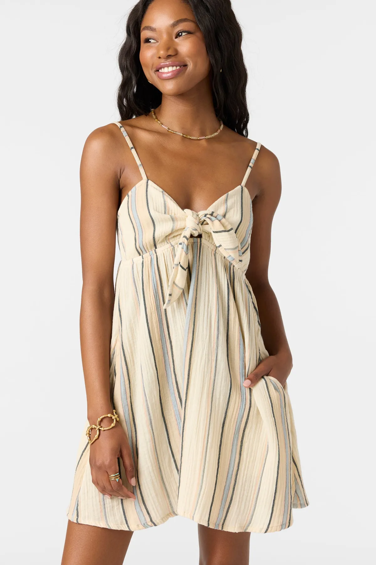 Dresses^O'Neill Natalya Stripe Short Dress - | tapioca