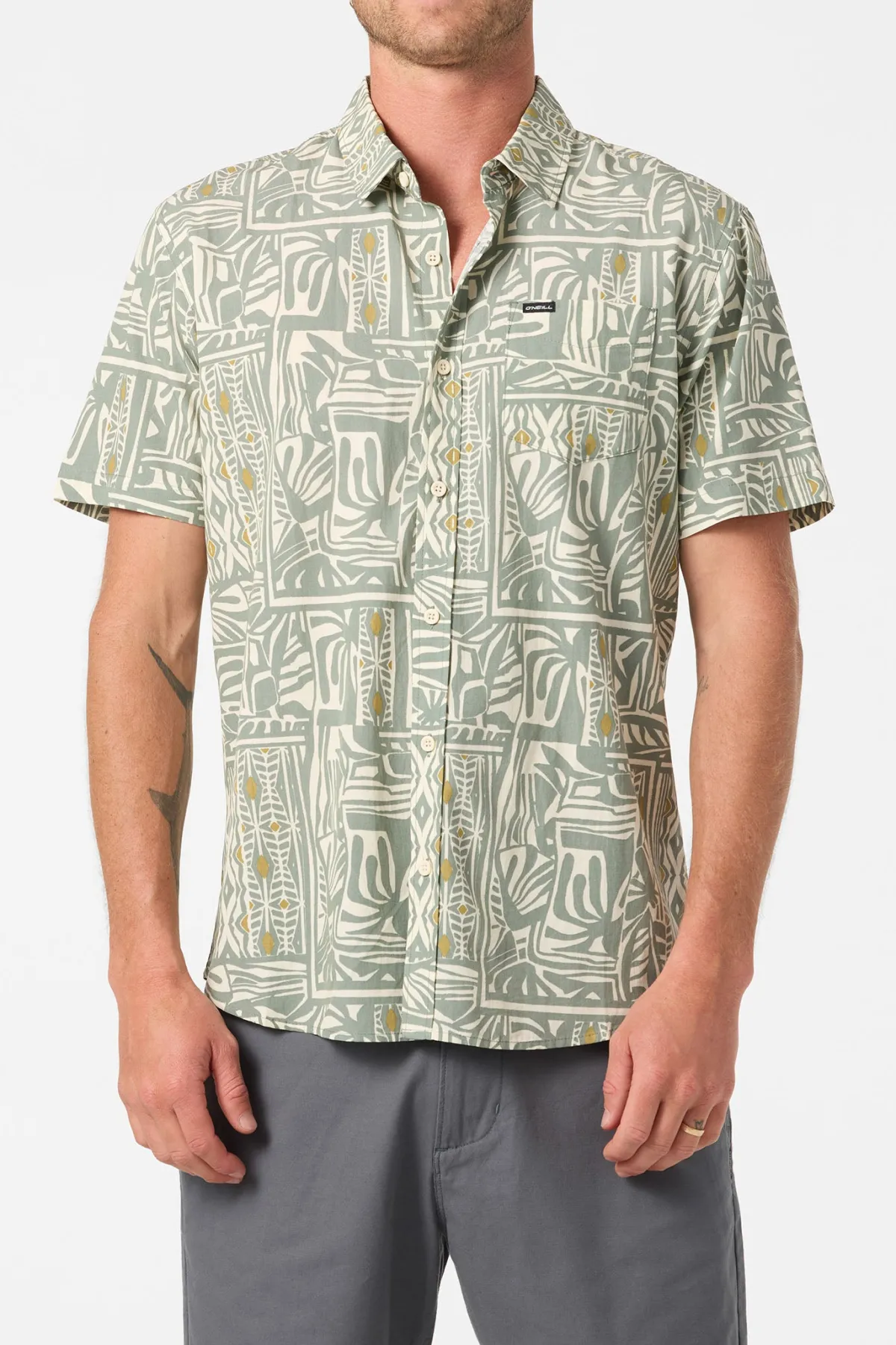Shirts & Flannels^O'Neill Oasis Standard Woven Shirt Standard Fit Shirt - | sage