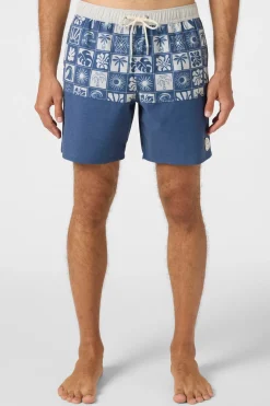 Short Length^O'Neill O'Riginals Block 17" Swim Trunks Trunks - | vn indigo