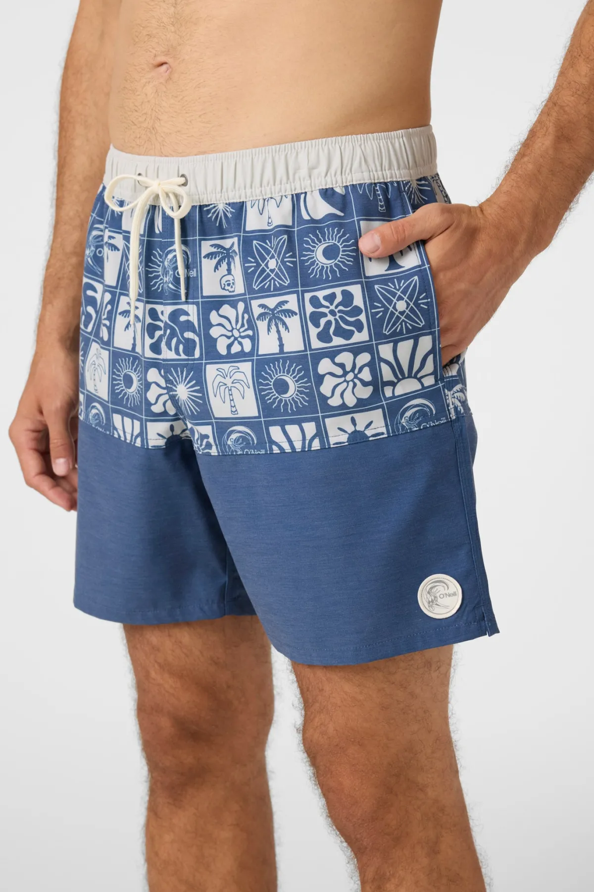 Short Length^O'Neill O'Riginals Block 17" Swim Trunks Trunks - | vn indigo