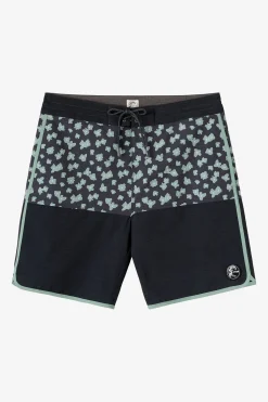 Short Length^O'Neill O'Riginals Block Scallop Cruzer 18" Boardshorts - | black
