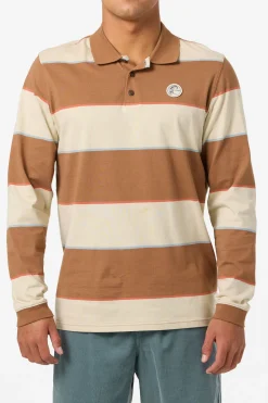 Shirts & Flannels^O'Neill O'Riginals Cassidy Ls Knit Polo Standard Fit Polo - | lt khaki