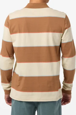 Shirts & Flannels^O'Neill O'Riginals Cassidy Ls Knit Polo Standard Fit Polo - | lt khaki