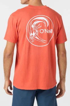 Tees & Tanks^O'Neill O'Riginals Circle Surfer Relaxed Fit Tee - | burnt sienna