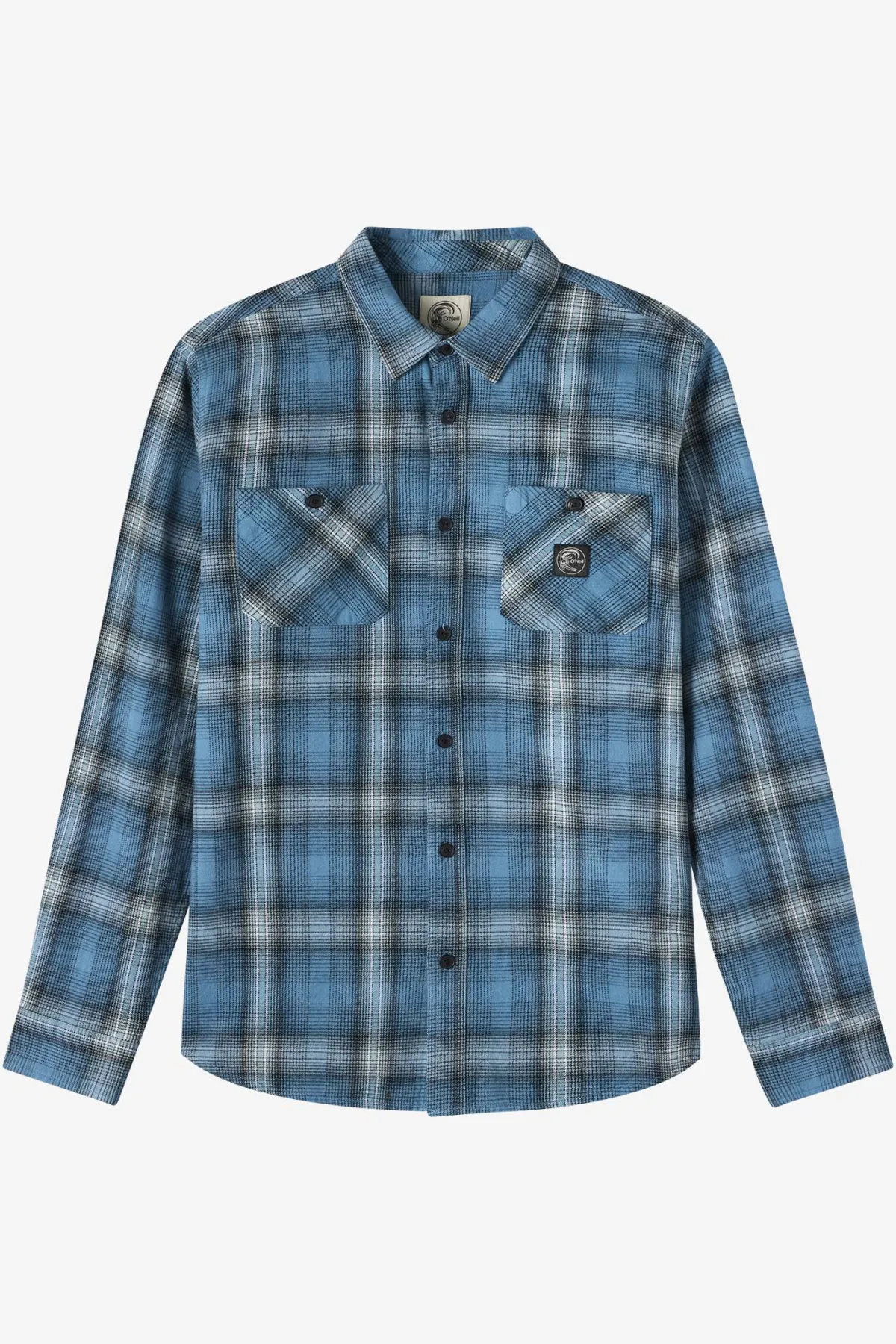 Shirts & Flannels^O'Neill O'Riginals Clashed Flannel Standard Fit Long Sleeve Shirt - | aegean blue