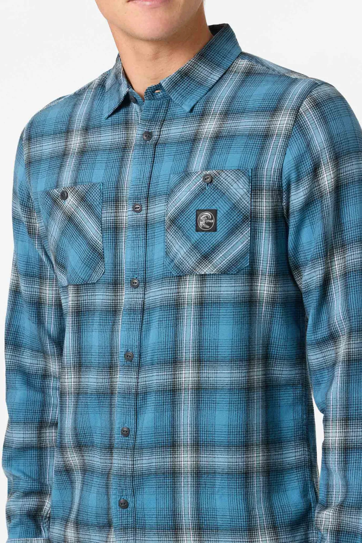 Shirts & Flannels^O'Neill O'Riginals Clashed Flannel Standard Fit Long Sleeve Shirt - | aegean blue