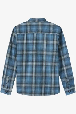 Shirts & Flannels^O'Neill O'Riginals Clashed Flannel Standard Fit Long Sleeve Shirt - | aegean blue