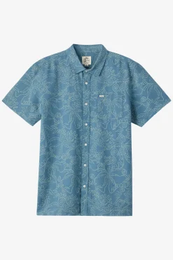 Shirts & Flannels^O'Neill O'Riginals Eco Print Standard Standard Fit Shirt - | aegean blue
