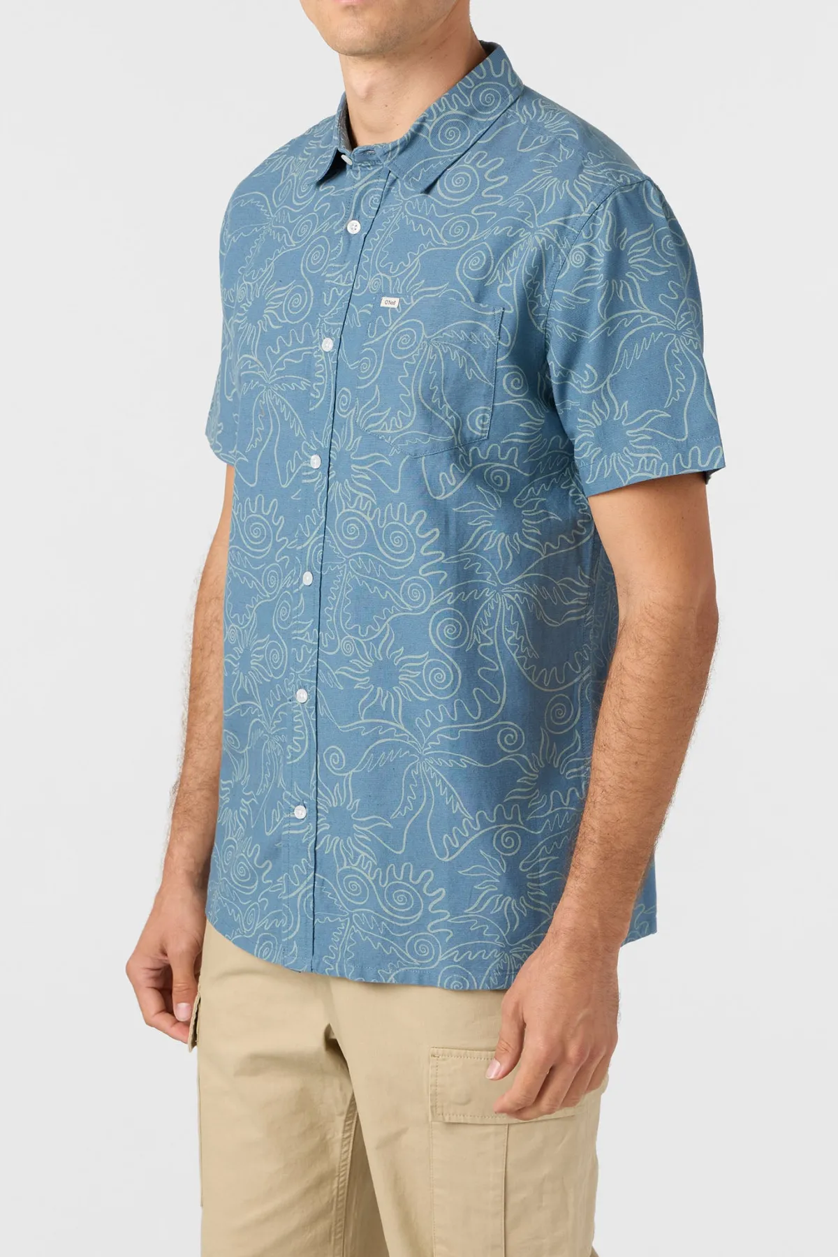 Shirts & Flannels^O'Neill O'Riginals Eco Print Standard Standard Fit Shirt - | aegean blue
