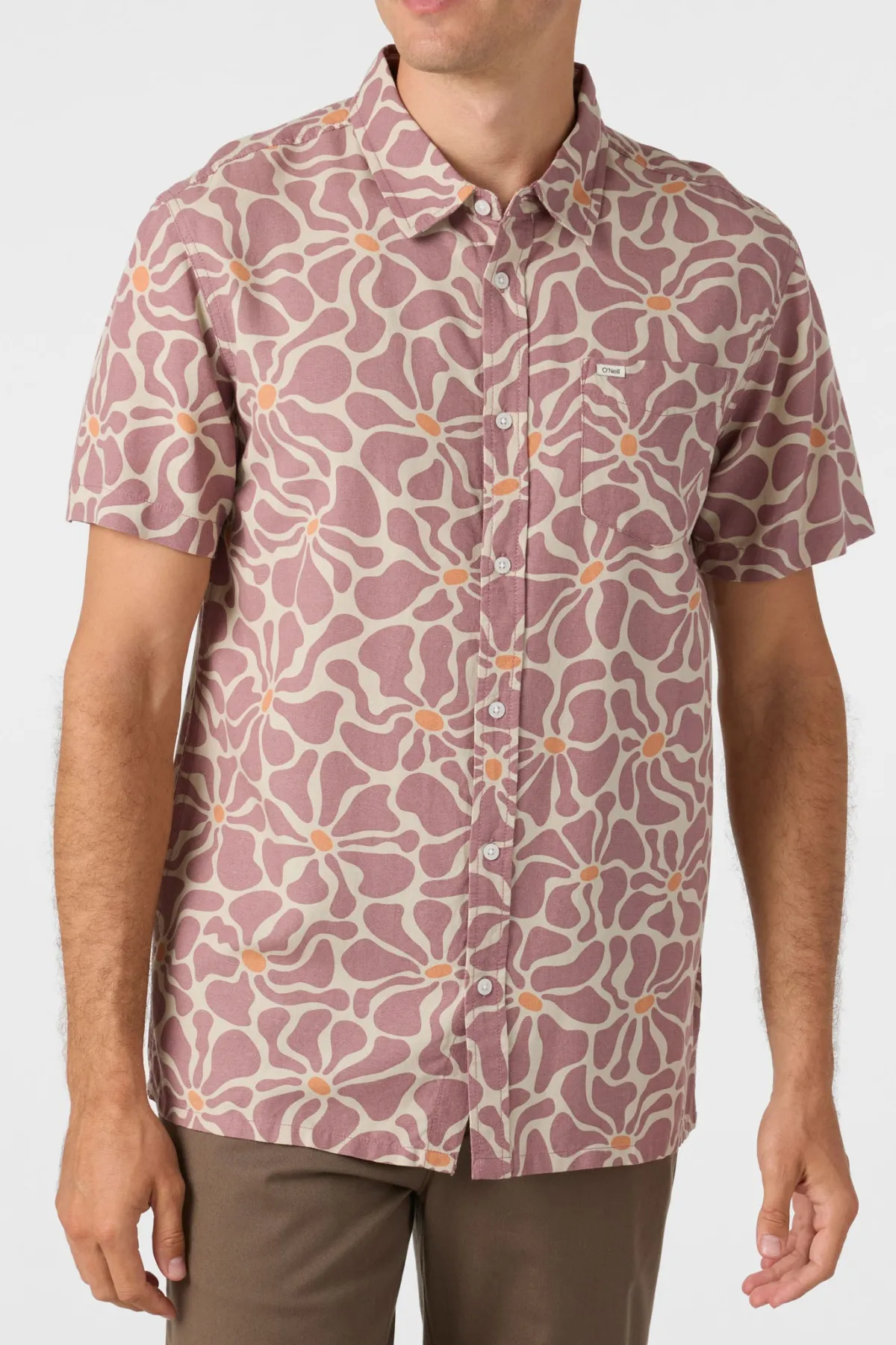 Shirts & Flannels^O'Neill O'Riginals Eco Print Standard Standard Fit Shirt - | grape shake