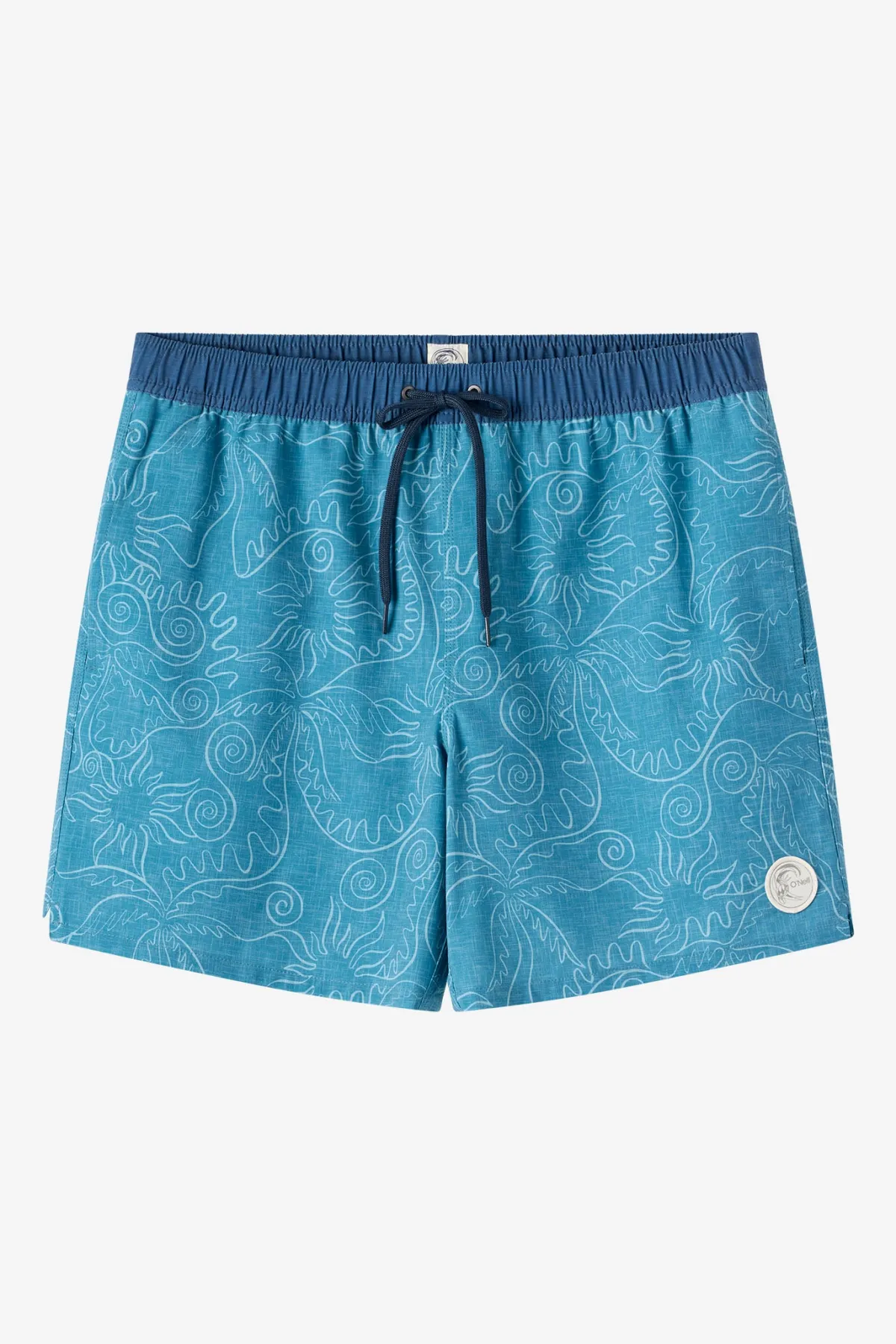 Short Length^O'Neill O'Riginals Elastic Waist 16" Swim Trunks Trunks - | aegean blue