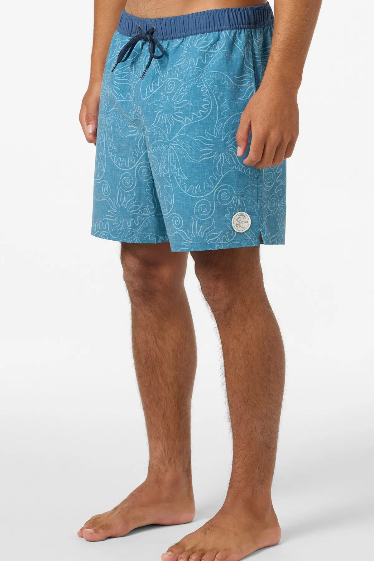 Short Length^O'Neill O'Riginals Elastic Waist 16" Swim Trunks Trunks - | aegean blue