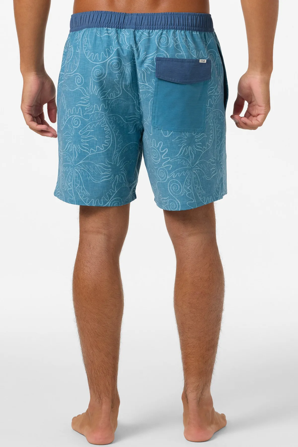 Short Length^O'Neill O'Riginals Elastic Waist 16" Swim Trunks Trunks - | aegean blue
