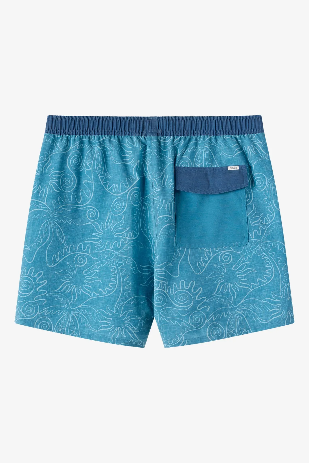Short Length^O'Neill O'Riginals Elastic Waist 16" Swim Trunks Trunks - | aegean blue