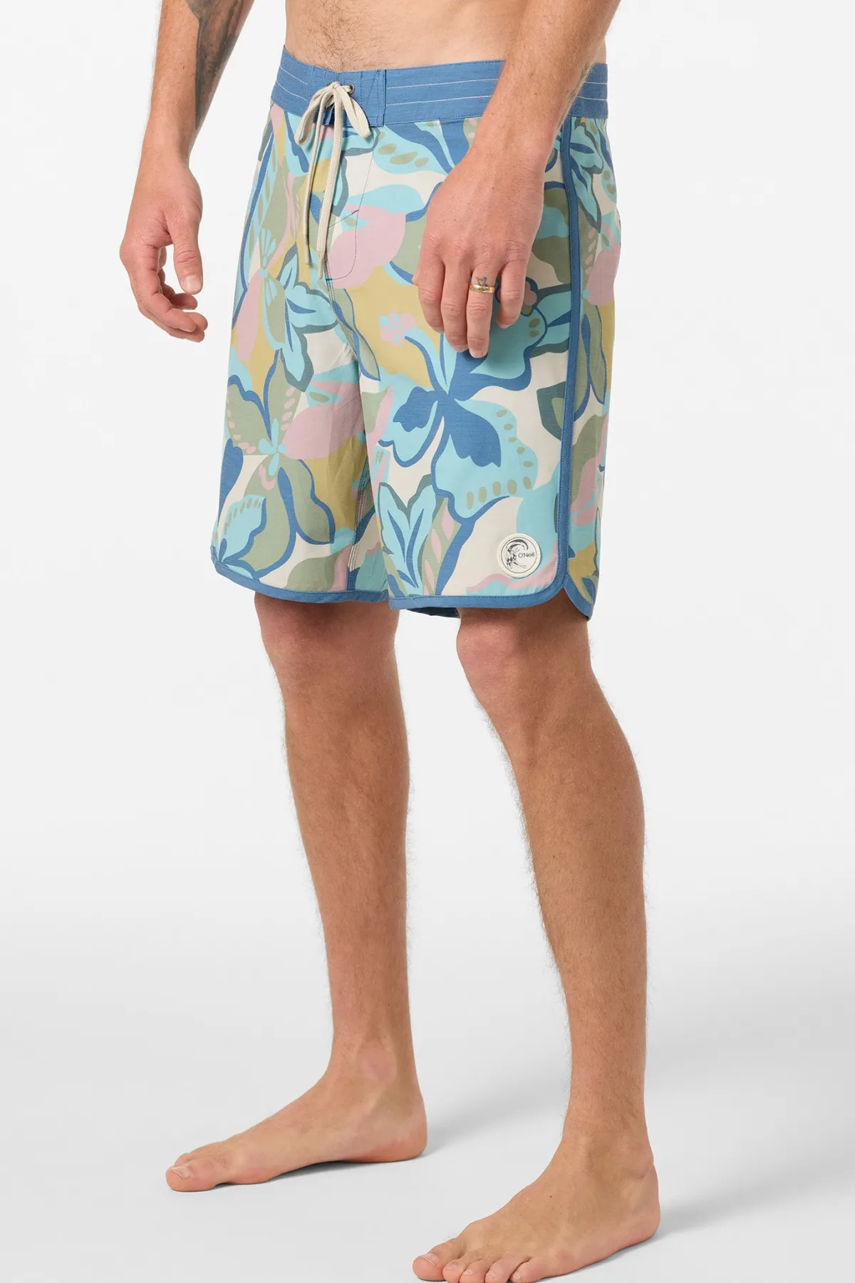 Performance|O'Riginals Collection^O'Neill O'Riginals Print Scallop 18" Boardshorts blue fusion