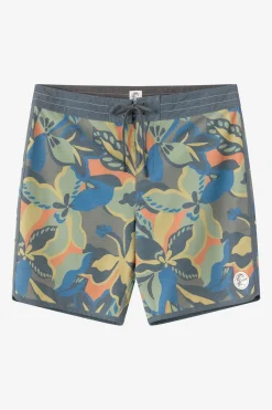 Boardshorts New Arrivals|Short Length^O'Neill O'Riginals Print Scallop 18" Boardshorts - | dark shadow