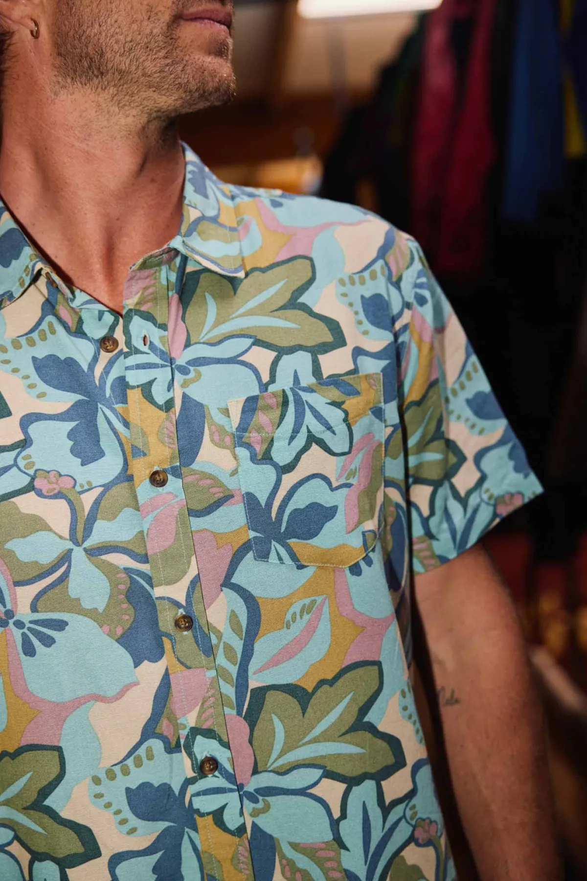 New Arrivals^O'Neill O'Riginals Print Standard Fit Shirt blue fusion