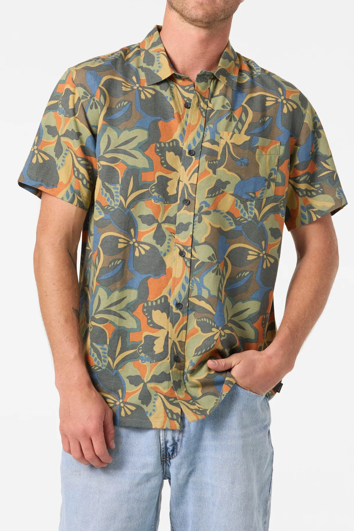 New Arrivals^O'Neill O'Riginals Print Standard Fit Shirt dark shadow
