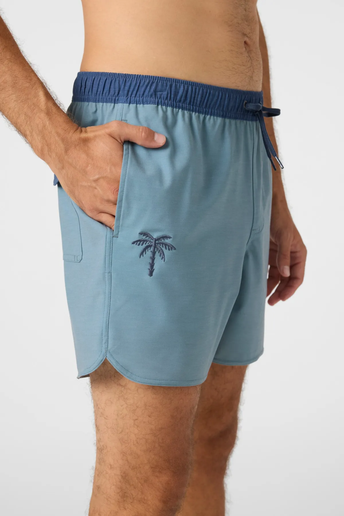 Short Length^O'Neill O'Riginals Solid Scallop 16" Swim Trunks Trunks - | stormy sea