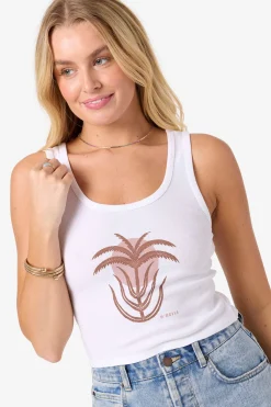 New Arrivals|Graphic Tees & Tanks^O'Neill Palm Sun Scoop Neck - | white
