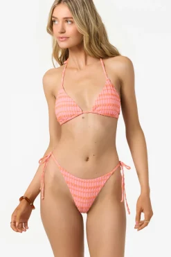 Bikini Tops^O'Neill Paradise Plaid Venice Triangle Top - | sachet pink