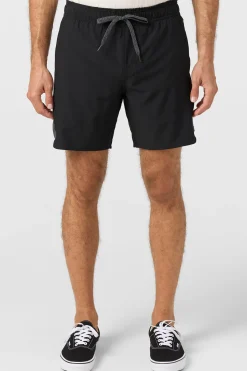 Shorts^O'Neill Perform Light Tech Panel Lined Elastic Waist 17" Hybrid Shorts - | black