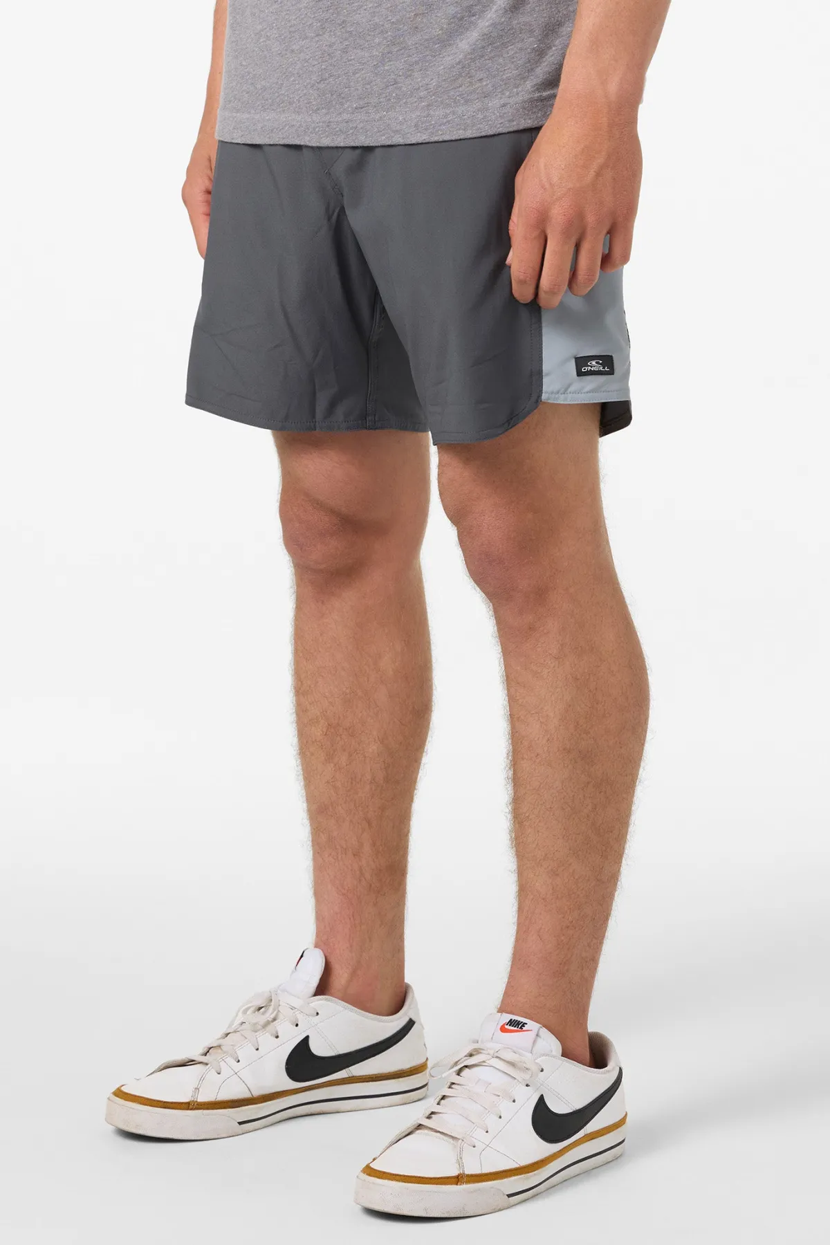 Shorts^O'Neill Perform Light Tech Panel Lined Elastic Waist 17" Hybrid Shorts - | graphite