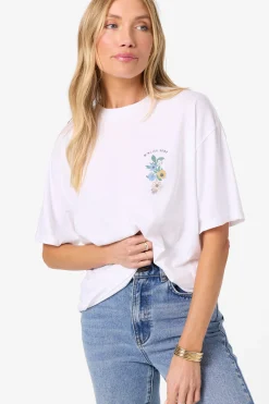 Graphic Tees & Tanks|New Arrivals^O'Neill Petal Oversized Tee white