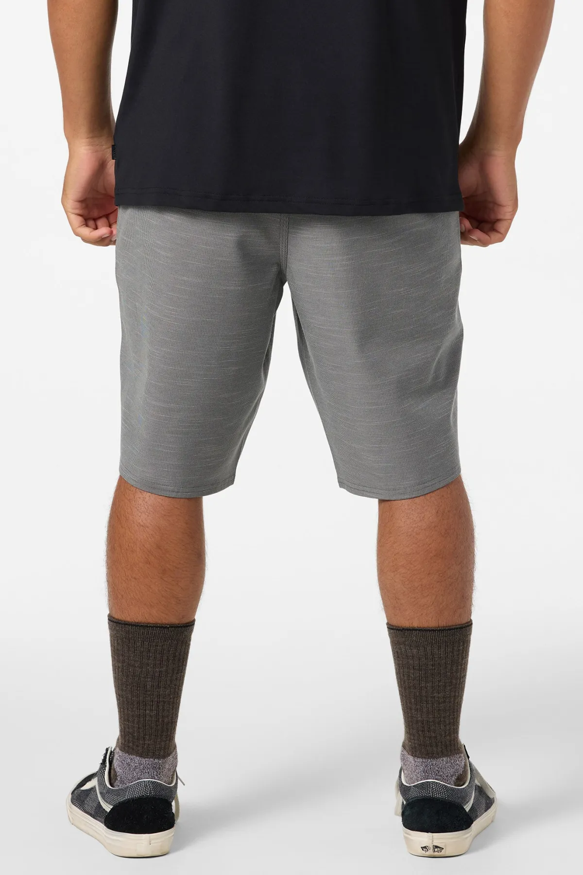 New Arrivals^O'Neill Portola Slub Check 20" Hybrid Shorts gargoyle