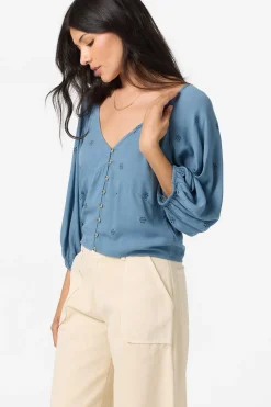 Tops^O'Neill Posie Top - | provincial blue