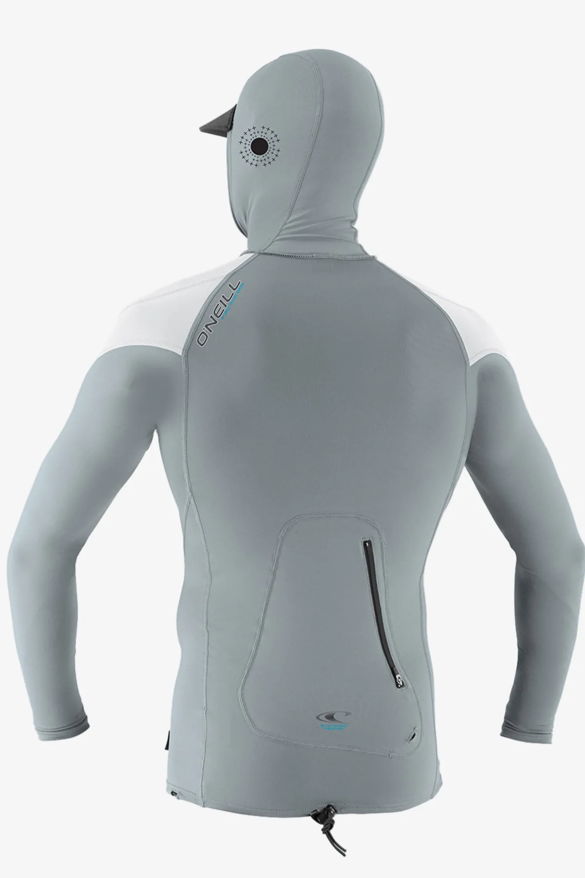 Uv Sun Protection & Rash Guards^O'Neill Premium O'zone Long Sleeve Rashguard W/hood - | coolgry/wht/wht