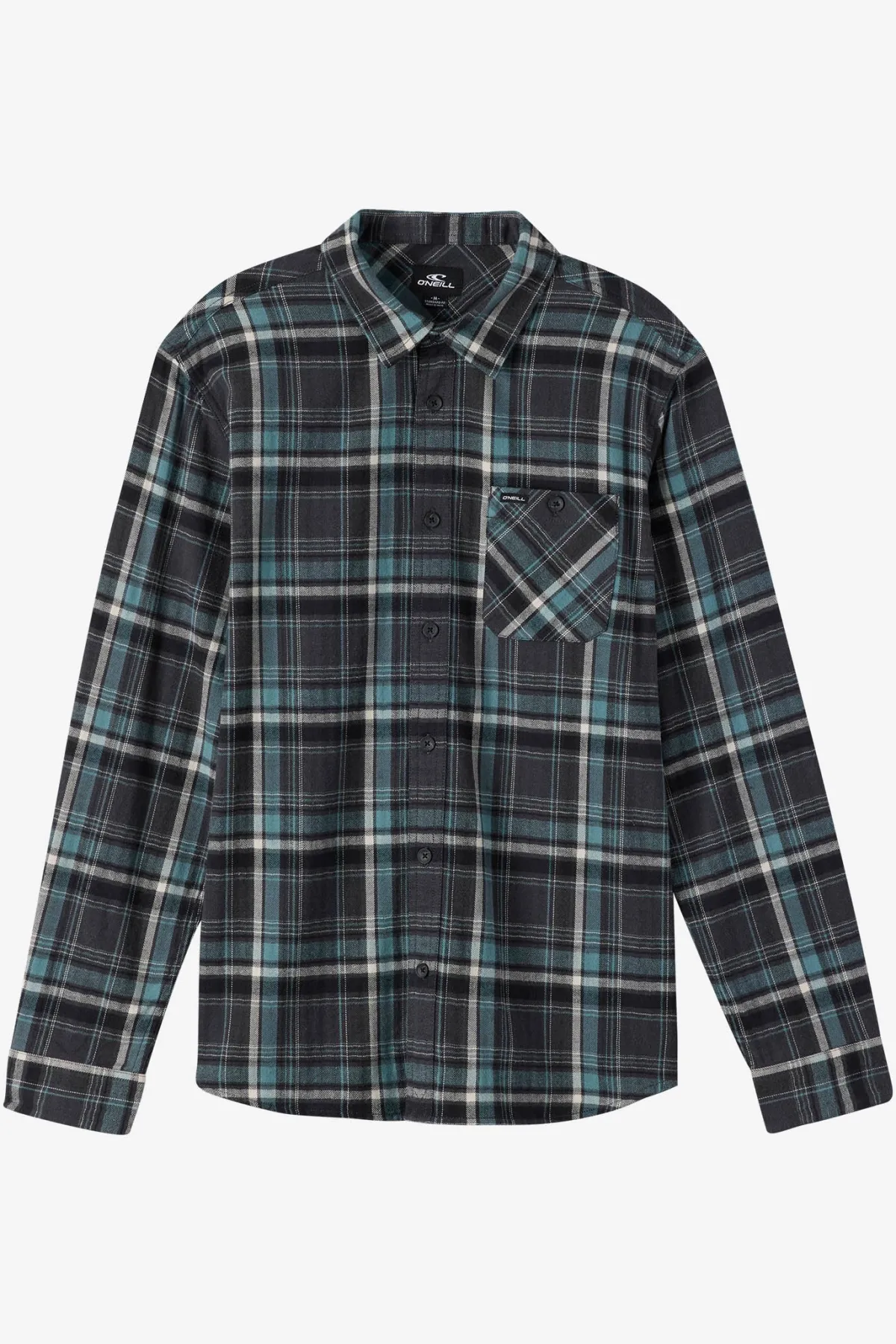 Shirts & Flannels^O'Neill Redmond Plaid Flannel Standard Fit Long Sleeve Shirt graphite