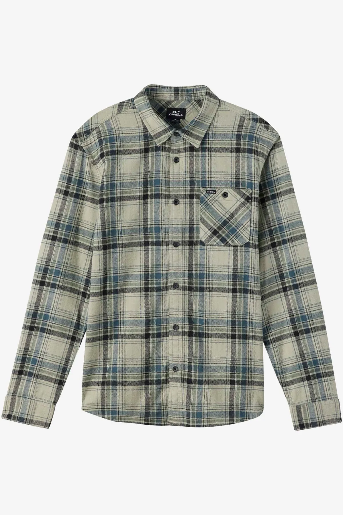 Shirts & Flannels^O'Neill Redmond Plaid Flannel Standard Fit Long Sleeve Shirt - | sage