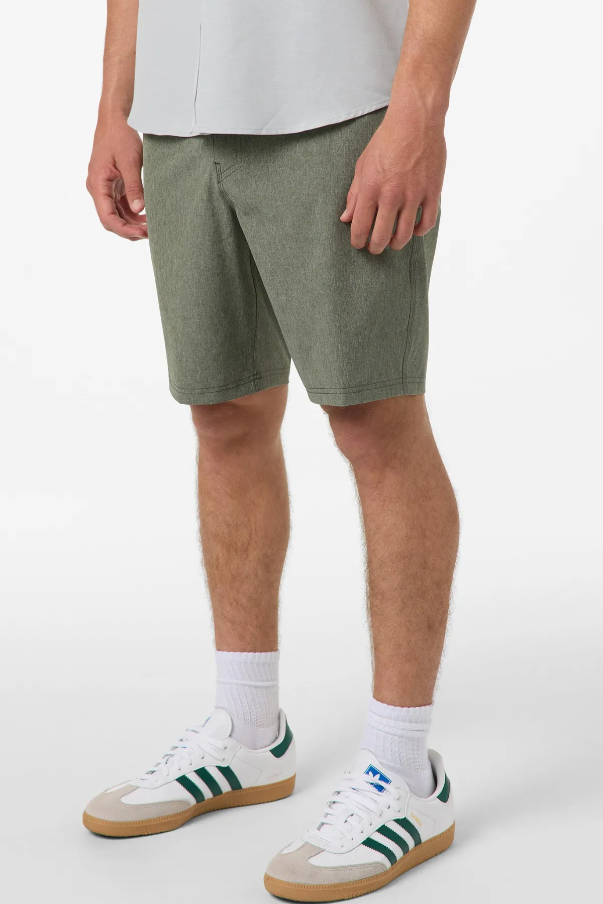 New Arrivals^O'Neill Reserve Heather 19" Hybrid Shorts hthr mulled basil