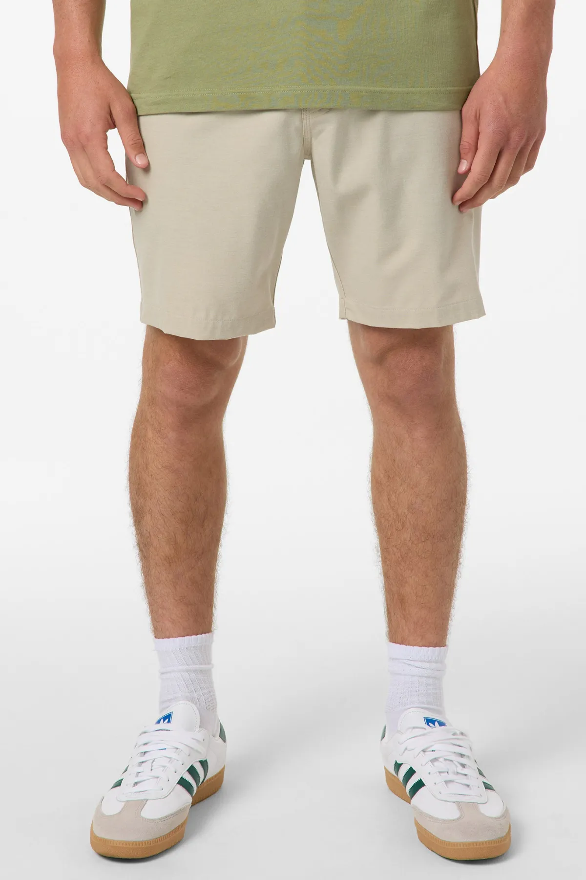 New Arrivals^O'Neill Reserve Light Check Elastic Waist 18" Hybrid Shorts lt khaki