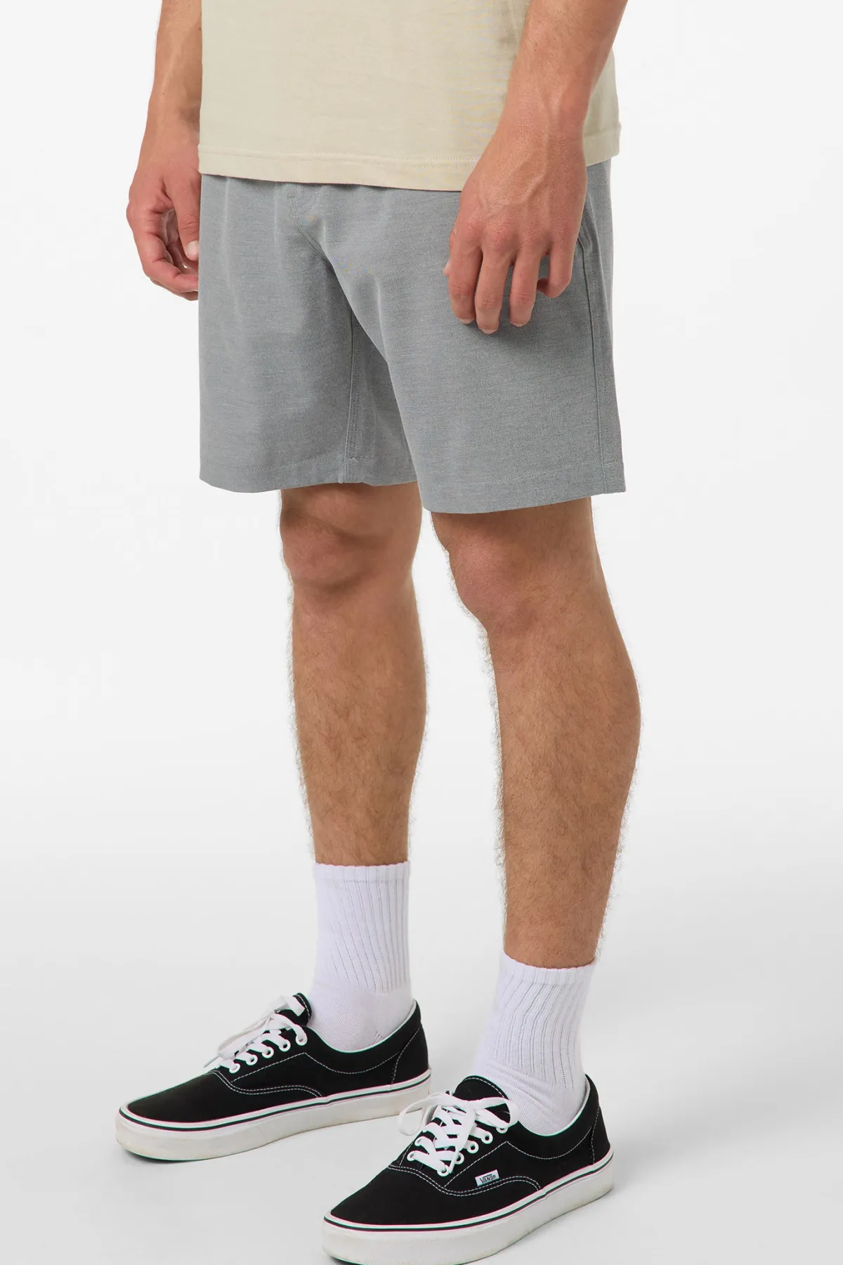 Shorts^O'Neill Reserve Light Check Elastic Waist 18"'' Hybrid Shorts - | dark shadow