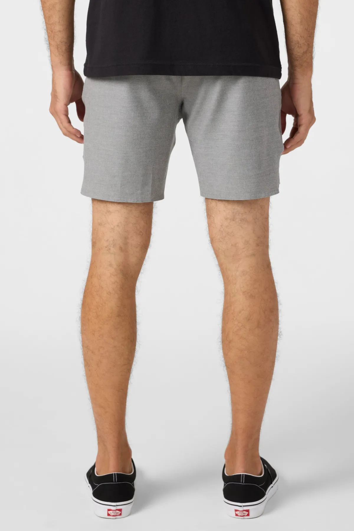 Shorts^O'Neill Reserve Light Check Scallop Elastic Waist 18" Hybrid Shorts - | graphite