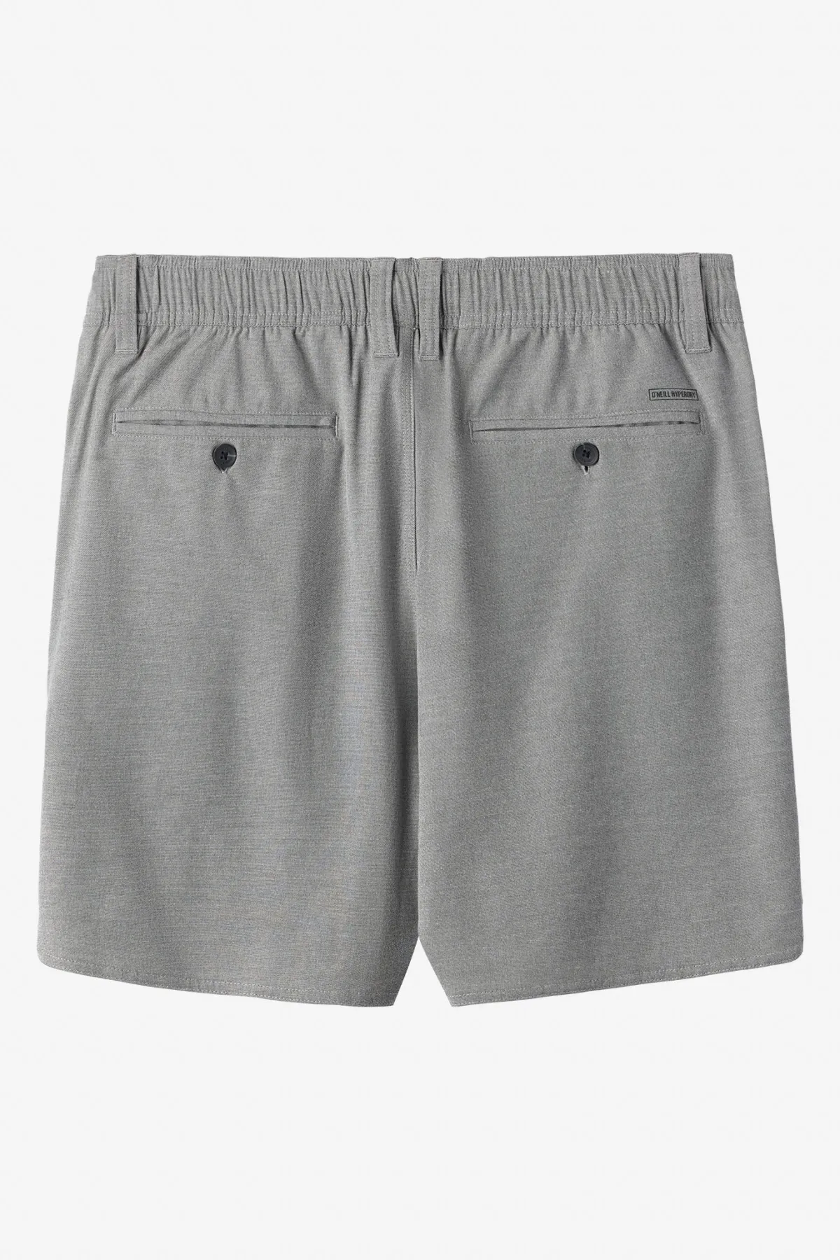 Shorts^O'Neill Reserve Light Check Scallop Elastic Waist 18" Hybrid Shorts - | graphite