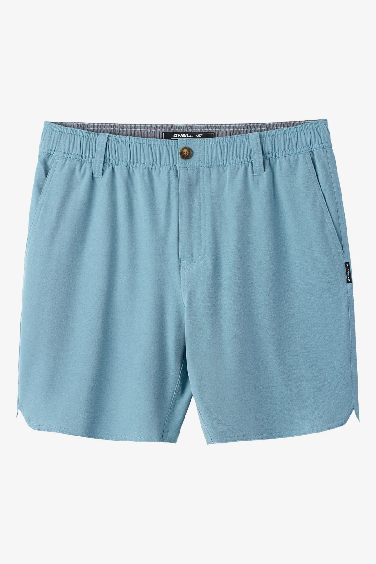Shorts^O'Neill Reserve Light Check Scallop Elastic Waist 18" Hybrid Shorts - | indigo