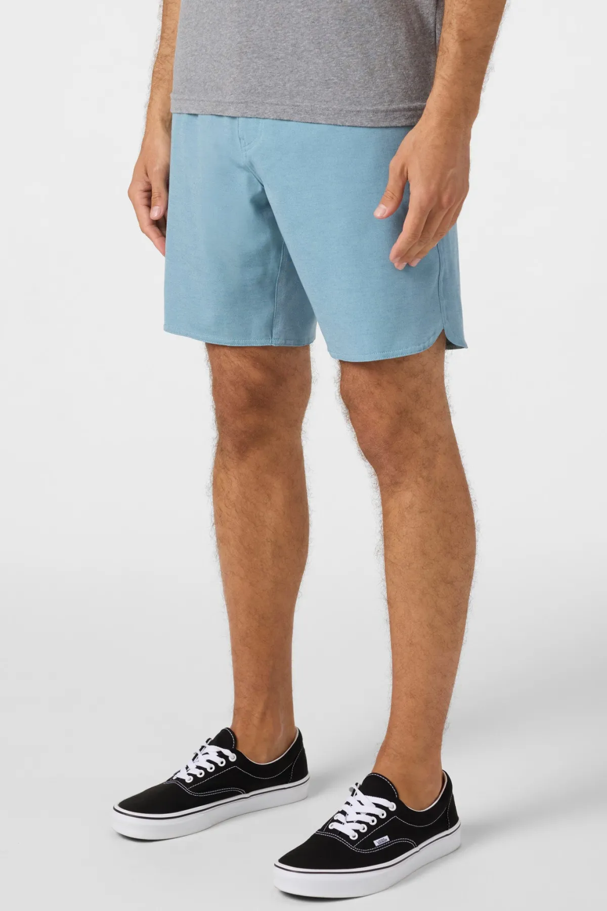 Shorts^O'Neill Reserve Light Check Scallop Elastic Waist 18" Hybrid Shorts - | indigo