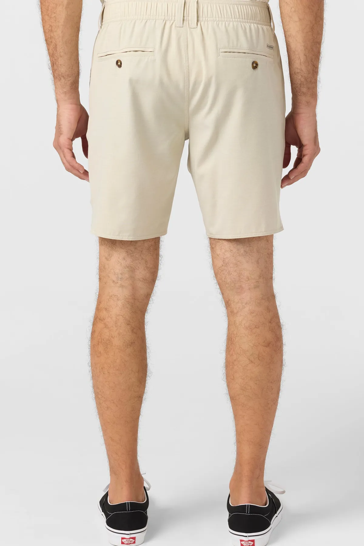 Shorts^O'Neill Reserve Light Check Scallop Elastic Waist 18" Hybrid Shorts - | lt khaki