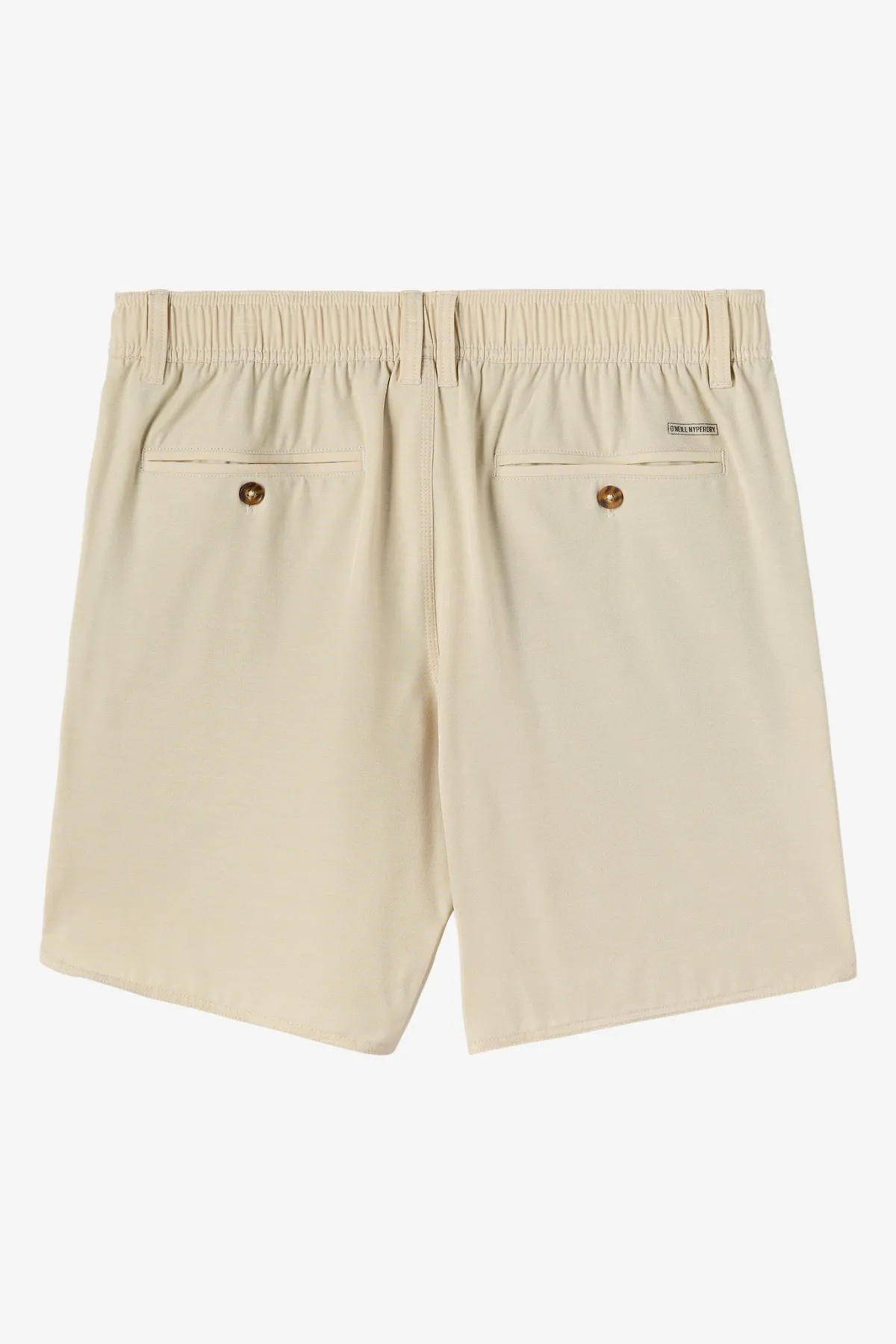 Shorts^O'Neill Reserve Light Check Scallop Elastic Waist 18" Hybrid Shorts - | lt khaki