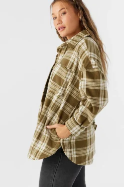 Sweaters, Hoodies & Fleece^O'Neill Rune Superfleece Oversized Fit Shacket military olive