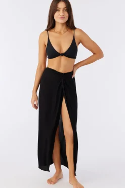 Saltwater Solids Swim|Swim Cover-Ups^O'Neill Saltwater Solids Hanalei Maxi Skirt Cover-Up - | black