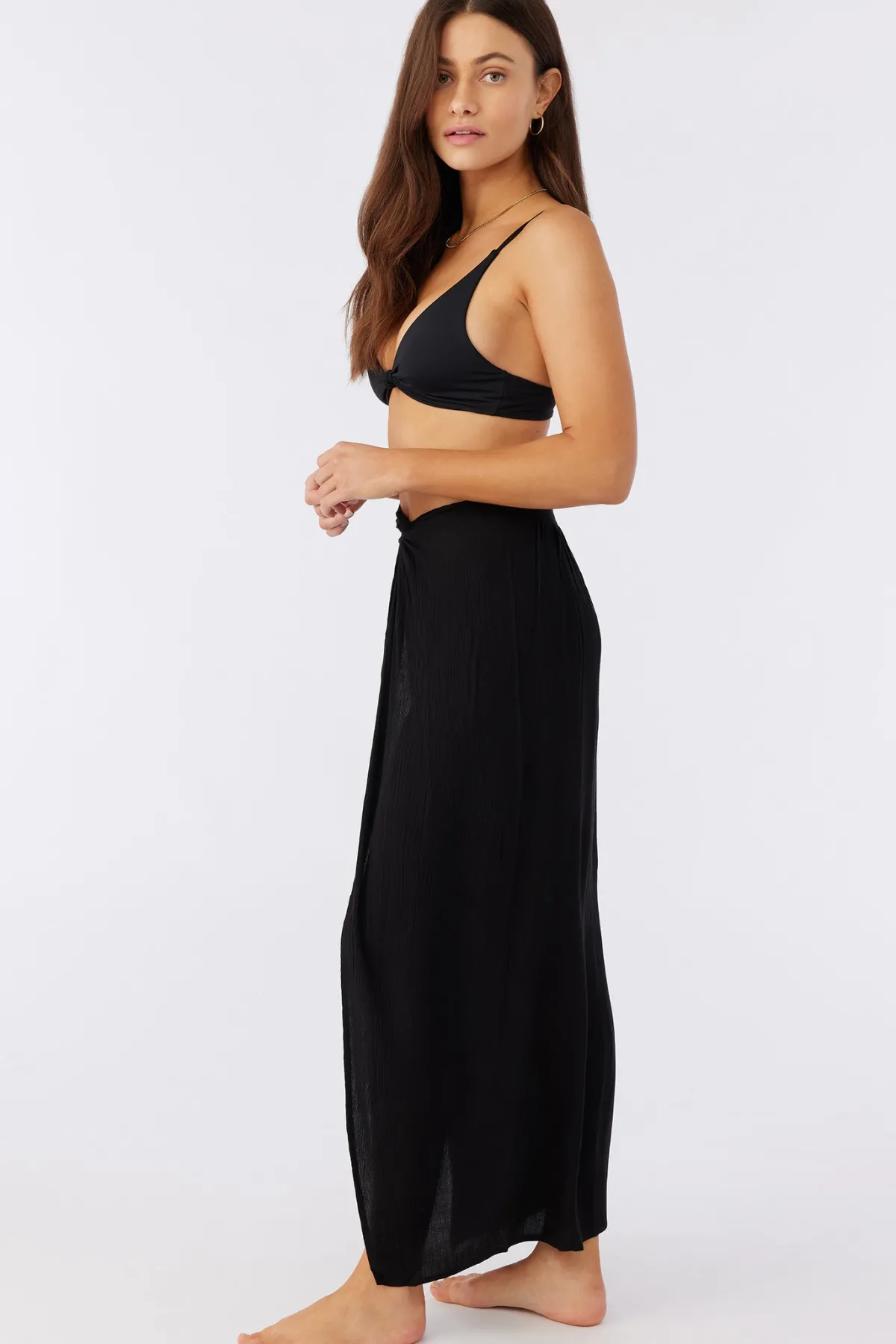 Saltwater Solids Swim|Swim Cover-Ups^O'Neill Saltwater Solids Hanalei Maxi Skirt Cover-Up - | black