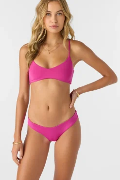 Bikini Tops^O'Neill Saltwater Solids Huntington Bralette Top - | fuchsia