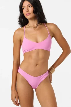 Bikini Tops^O'Neill Saltwater Solids Huntington Bralette Top - | begonia