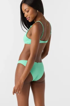 Bikini Tops^O'Neill Saltwater Solids Rib Pismo Bralette Top - | jade cream