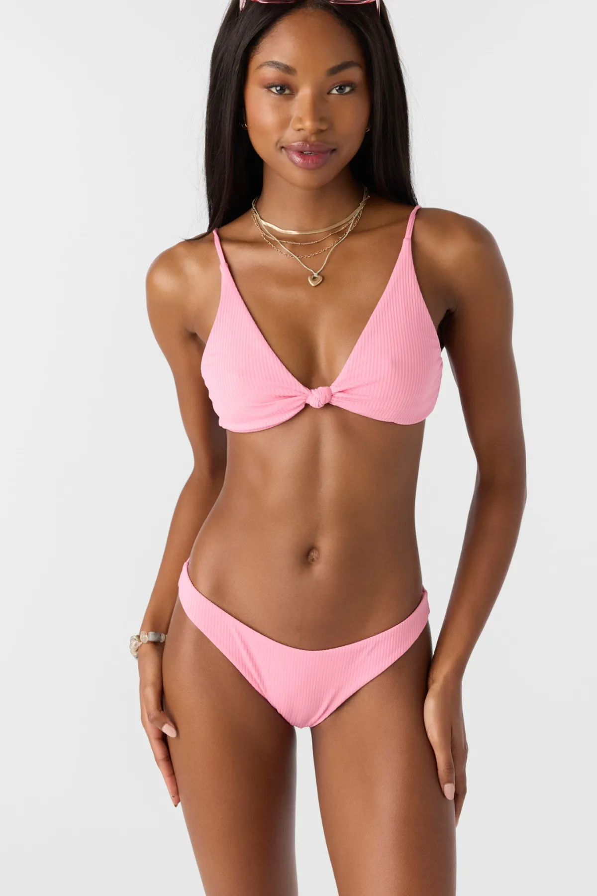Bikini Tops^O'Neill Saltwater Solids Rib Pismo Bralette Top - | sachet pink