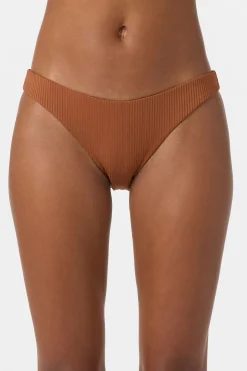 Bikini Bottoms^O'Neill Saltwater Solids Rib Rockley Medium Bottoms - | rustic brown